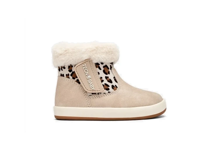 Botas Barefoot Leopardo Beige de Pelo en color Beige